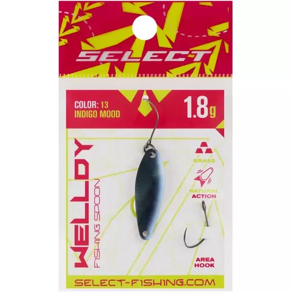 Блешня Select Welldy 1.8g 31mm #13 Indigo Mood, Вага блешні: 1.8, Колір блешні: #13 Indigo Mood, фото , изображение 2